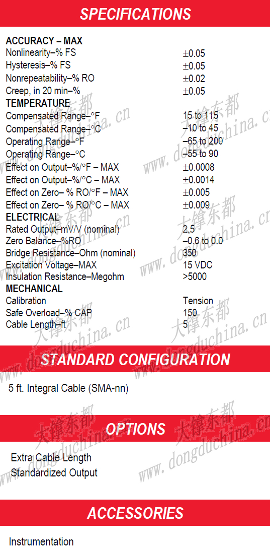 SMA Series Miniature S-Type Load Cell (U.S. & Metric)